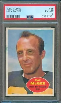 1960 Topps MAX McGEE Green Bay Packers #55 PSA 6 • $69.99