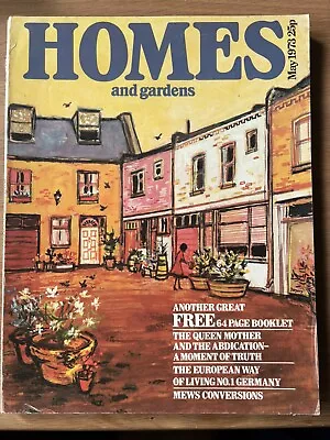 HOMES AND GARDENS Magazine May 1973 VINTAGE ADS MEWS HOUSES German Furniture • £12