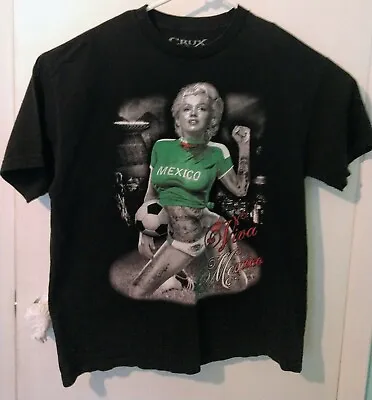 Marilyn Monroe Crux Men's L T-Shirt Tattoo Art California Gangster Viva Mexico • $12