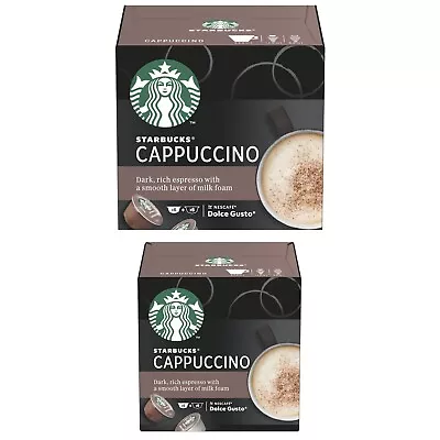 2 Pack Starbucks Cappuccino Capsules Compatible Dolce Gusto Machine 2x12caps • $49.86