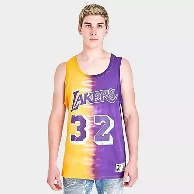 Men's XL Mitchell & Ness NBA Los Angeles Lakers Magic Johnson Tie-Dye Tank • $31.45