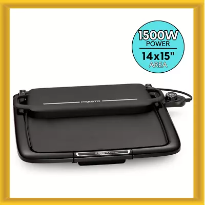 Presto 07023 1500 Watts Cool-touch 14x15 Inch Electric Griddle Warmer Plus • $64.99