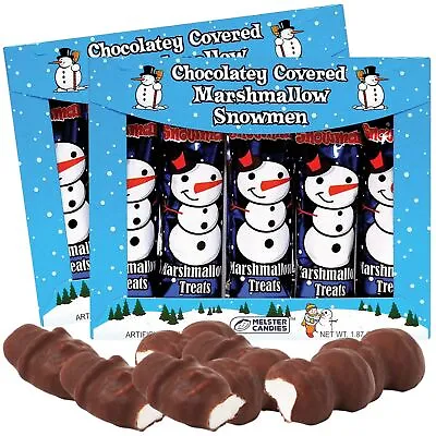Holiday Chocolate Covered Marshmallow Snowmen Individually Wrapped Christmas Tr • $12.99
