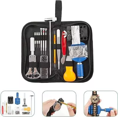 147PCS Watch Repair Tool Kit Back Case Opener Remover Spring Pin Bars Watchmaker • $19.99