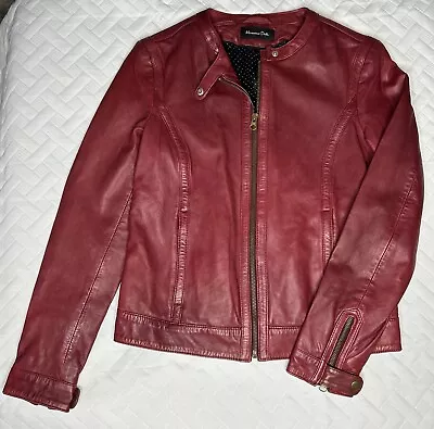 Massimo Dutti Leather Jacket Size S • $50