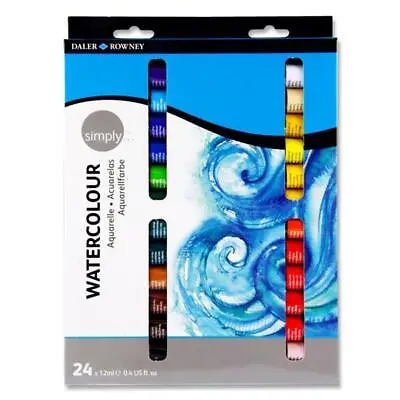 Box Of 24 12ml Watercolour Paints By Daler Rowney Simply • £21.45