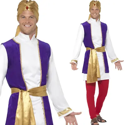 Adult Arabian Prince Costume Mens Bollywood Fancy Dress Outfit New ML • £24.99