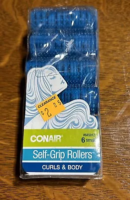 NOS Conair Self-Grip Curls & Body Hair Curlers Small Blue 6 Ct NIP • $5.99