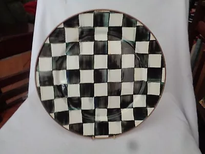 MacKenzie Childs Black And White Courtly Check 12 Inch Platter • $55