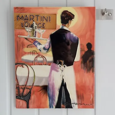 Brent Heighton Ceramic Picture Tile Wall Hanging Martini Lounge 2006 Interior • £20