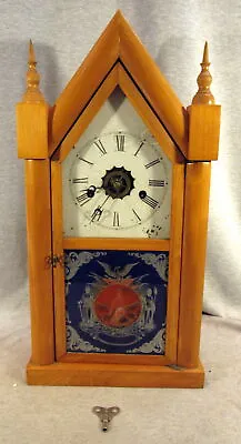 Vintage 20  E N Welch Steeple Mantel Desk Clock Needs Service & Repair Untested • $59.87