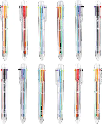 Multicolor Pen In One Multicolor Ballpoint Pens 12 Pack Retractable Multiple C • $7.99