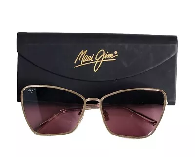 Maui Jim Puakenikeni Cat Eye Sunglasses STG-SG Rose Gold Frame • $38