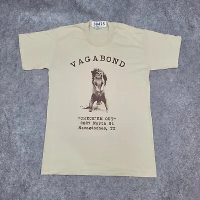 $30.80 • Buy Vintage 80s Vagabond Squirrel Nut Check'em Out T-Shirt Small Tan Brown Deez-Nuts