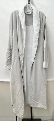 Blackberry Farms Large Luxury Spa Robe Gray & White 100% Cotton • $99.99