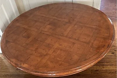 Vintage Custom Parquetry Top Pear Wood Coffee Table • $2990