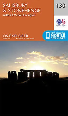 Salisbury And Stonehenge 130 Explorer Map Ordnance Survey With Digital Download • £9.99