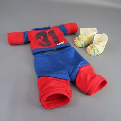 Vintage Cabbage Patch Kids #31 Sweatsuit Red & Blue With Shoes & Socks 1980's • $14.71