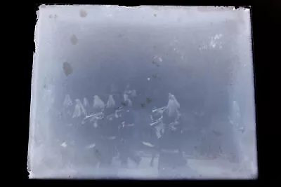 Antique 5x4 Inch Plate Glass Negative Of A Marching Band Playing Trumpets V30 • $37.83