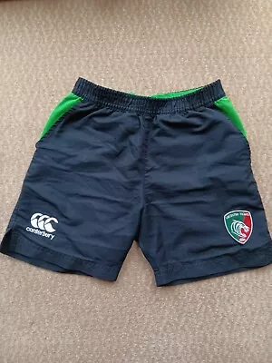 Leicester Tigers Rugby Shorts Size Age 6  Boys/girls Kids/children • £4.95