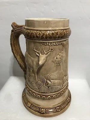 Brown And Tan 3 D STYLE BEER STEIN/MUG 8in Tall Can Use As A Vase • £10.92
