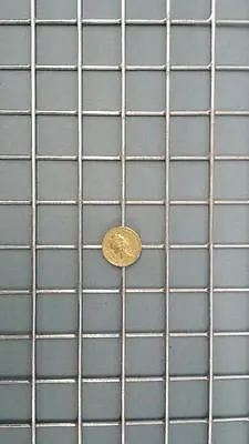 5x Welded Wire Mesh Panels 46  X 16  Galvanised 1  X 1  Mesh 2.50mm Wire   • £35.99