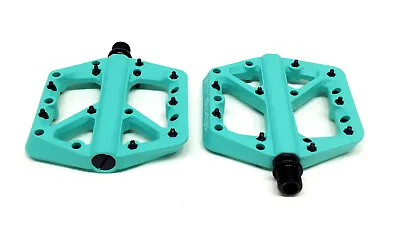 Crank Brothers Stamp 1 Platform Pedals Small Turquoise • $29.84