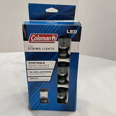 Coleman Portable Mini LED Lantern String Lights (10) Waterproof Battery Operated • $24.75