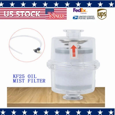 $50 • Buy Oil Mist Filter Fit Vacuum Pump Fume Separator Exhaust Filter KF25 Interface New