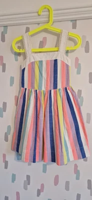 £15 • Buy  Mini Boden Sun Dress Age 5-6y Girls Stripe Woven Summer Holiday