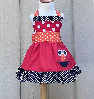 Girls Sesame Street Red Elmo Halter Dress  • $38