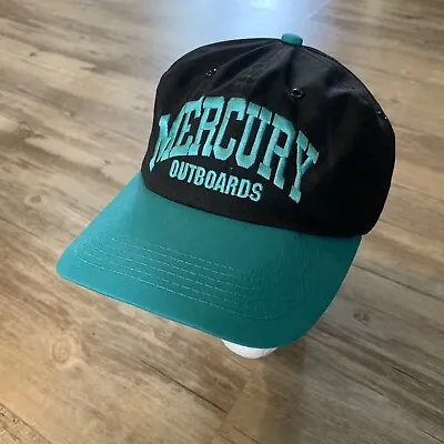 Vintage K Product Mercury Outboards Snapback  Trucker Hat Made In USA Black • $35.99