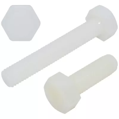 £148 • Buy M2 M3 M5 M6 M8 M10 M12 M16 Nylon Plastic Hex Bolt Head Fully Threaded Set Screws