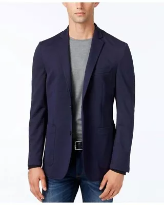 Vince Camuto Men's 48L Navy Blue Slim-Fit Twill Sport Coat Jacket Blazer • $39.99