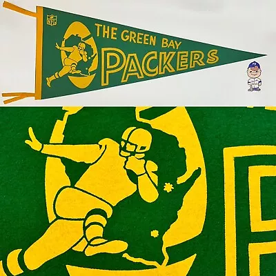 1960s Vintage Green Bay Packers Wisconsin Nfl Football Pennant 12x29.5 • $124.95