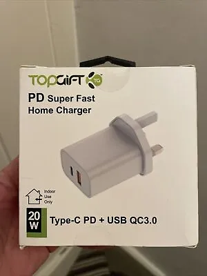 TopGift USB C / A Plug 20W QC 3.0 Fast Charger Phone 12/12 Mini/12 Pro/iPad Pro • £12.50