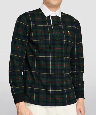 Polo Ralph Lauren Used Tartan Rugby Shirt Men Size XXL • £59