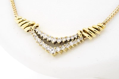 $9.50 • Buy Jose Hess 18k Yellow Gold Heavy 1.10ct VS Diamond Formal Necklace