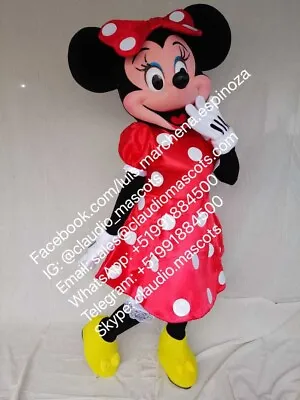 MINNIE MOUSE Mascot Costume Mascotte Cosplay RED Halloween Claudio MASCOTS • $389.99