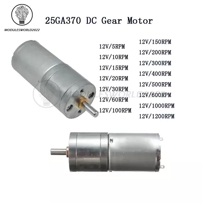 DC 12V 60/100/600RPM Powerful Torque Micro Speed Reduction Gear Box Motor US • $12.98