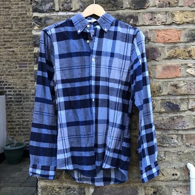£19.98 • Buy Gant Rugger Slim Blue Checkered Shirt Size XS