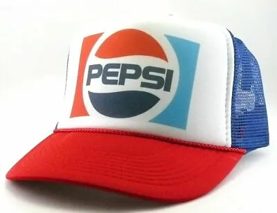 Pepsi Trucker Hat Mesh Cap Snapback Hat Adjustable Vintage • $24.99