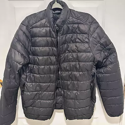 Zara Black Full Zip Packable Foldable Light Puffer Jacket Size M • $20