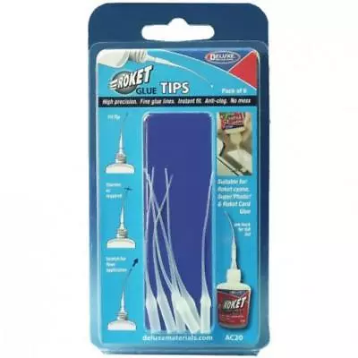 Deluxe Materials Roket Glue Fine Applicator Tips X 6 • £7.10