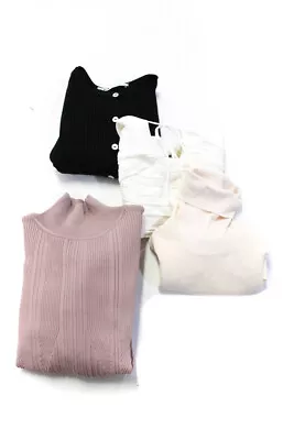 Zara Womens Ribbed Knit Crop Top Blouses Black White Mauve Small Medium Lot 4 • $42.69