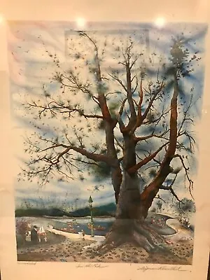 $250 • Buy Seymoure Rosenthal  In The Park  Hand Colored Limited Edition Lithograph