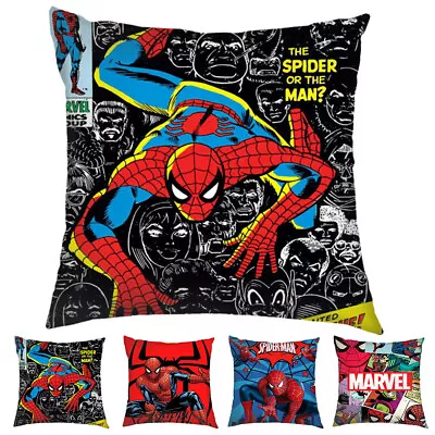45cm Marvel Spiderman Pillow Case Cushion Cover Sofa Bed Car Office Decors Gift • £9.69