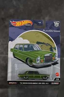 Hot Wheels Premium Auto Strasse Series Real Riders 72 Mercedes Benz 280 SEL 4.5 • $11.99