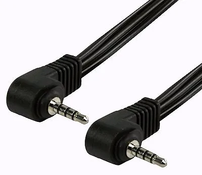 Right Angle 90 Degree 4 Pole 3.5mm Jack Plug To 3.5mm Jack Plug Cable  2m • £2.94