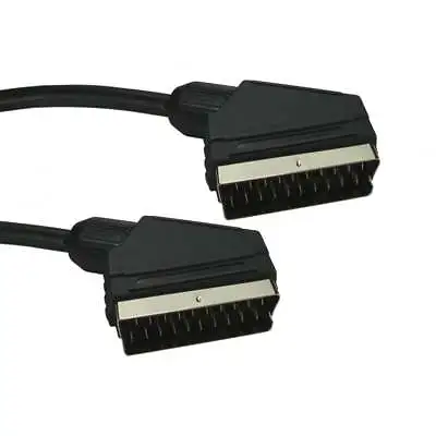 Premium SCART Lead Cable Fully Wired 21 Pin RGB SKY TV DVD GOLD Short Long • £4.49